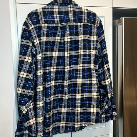 Orvis Blue Plaid Heavy Weight Cotton Flannel Shirt Men’s size XL - Picture 14 of 16